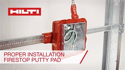 electrical boxes located in a fire rated wall|hilti fire putty.